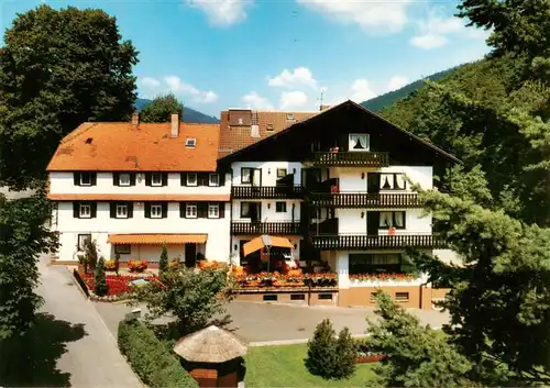 AK / Ansichtskarte 73947075 Bad_Herrenalb Café Bergblick mit Schwarzwaldhaus im Park unteres Gaistal Schwarzwald