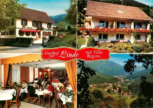 AK / Ansichtskarte 73947086 Bad_Herrenalb Gasthof zur Linde Villa Regina Panorama Gaistal Schwarzwald