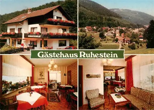 AK / Ansichtskarte  Bad_Herrenalb Gaestehaus Ruhestein Panorama Gaistal Schwarzwald