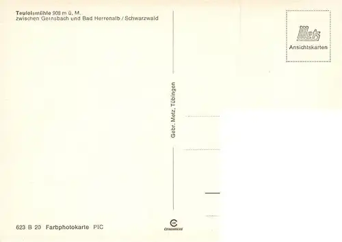 AK / Ansichtskarte  Loffenau_Bad_Herrenalb Hoehengasthaus Teufelsmuehle Aussichtsturm