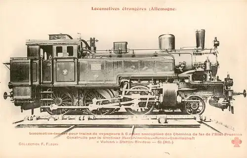 AK / Ansichtskarte  Lokomotive_Eisenbahn_Railway F.Fleuer etrangeres Allemagne Vuleen 