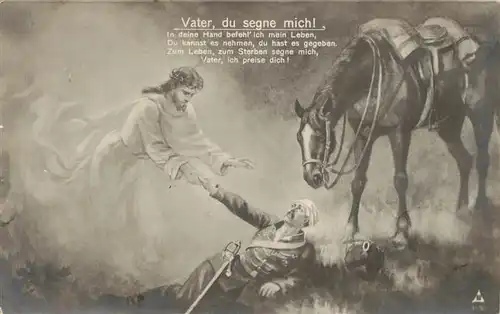 AK / Ansichtskarte 73947232 Verlag_PH_Nr. 3130 "Vater du segne mich" Jesus Pferd 