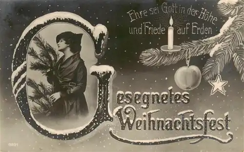 AK / Ansichtskarte  Verlag_Photochemie_Nr. 3891 Gesundes Weihnachten Frau 