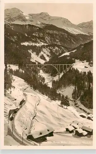 AK / Ansichtskarte  Eisenbahn_Railway_Chemin_de_Fer Chur-Arosa-Bahn Langwieser-Viadukt