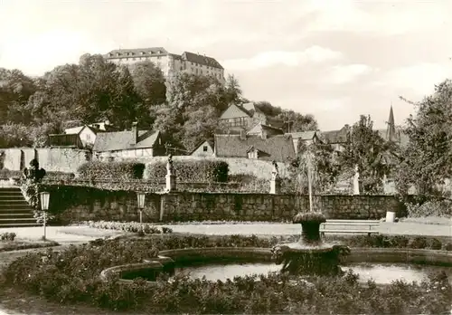 AK / Ansichtskarte  Blankenburg_Harz Terrassengarten mit Schlossblick