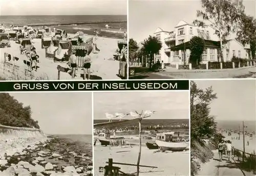 AK / Ansichtskarte 73947319 Insel_Usedom Strand FDGB Erholungsheim Zur Ostsee Am Streckelberg Strandweg