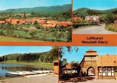 AK / Ansichtskarte 73947337 Neustadt_Harz Teilansicht Kurhaus Haus Lebenswende Gondelteich Torstrasse