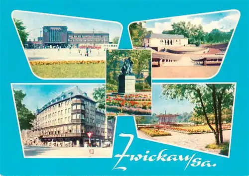 AK / Ansichtskarte 73947347 Zwickau__Sachsen Robert Schumann Stadt Teilansichten