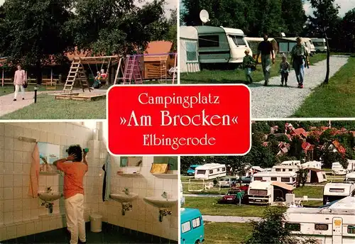 AK / Ansichtskarte 73947359 Elbingerode_Harz Campingplatz Am Brocken Spielplatz Duschraum