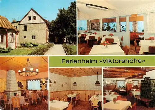 AK / Ansichtskarte  Friedrichsbrunn_Harz Ferienheim Viktorshoehe Gaststaette Bauernstube Kleiner Speiseraum Grosser Speiseraum