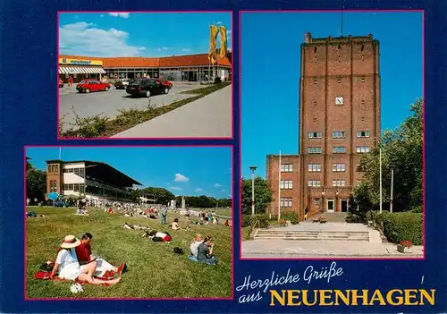 AK / Ansichtskarte  Neuenhagen__Berlin Einkaufszentrum Hoppegarten Galopprennbahn Rathaus