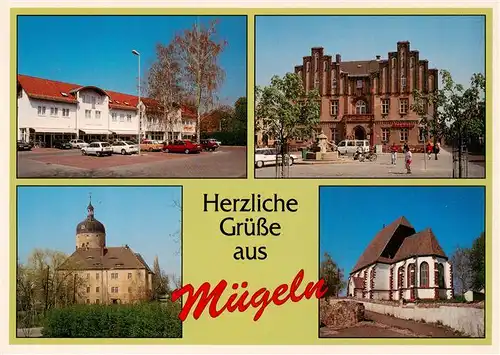 AK / Ansichtskarte 73947411 Muegeln_Heidenau Fritz Mehring Strasse Rathaus Schloss Ruhetal Kirche in Altmuegeln