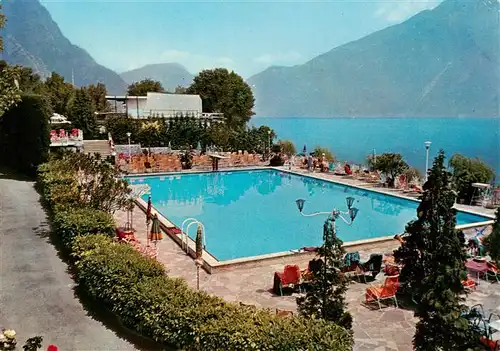 AK / Ansichtskarte 73947440 Limone_sul_Garda_IT Hotel Ideal di Risatti Attilio La piscina