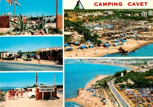 AK / Ansichtskarte  Cambrils_Costa_Dorada_ES Camping Cavet Teilansichten Strandpartien