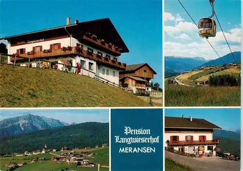 AK / Ansichtskarte 73947466 Meransen_Muehlbach_Suedtirol_IT Pension Langwieserhof Panorama Seilbahn
