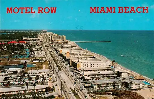 AK / Ansichtskarte 73947489 Miami_Beach Motel Row View aerienne