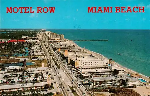 AK / Ansichtskarte  Miami_Beach Motel Row View aerienne