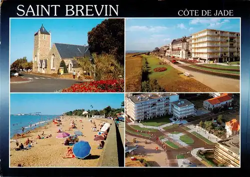 AK / Ansichtskarte  Saint-Brevin-l_Ocean_Loire_Atlantique Eglise La Plage Vue aerienne