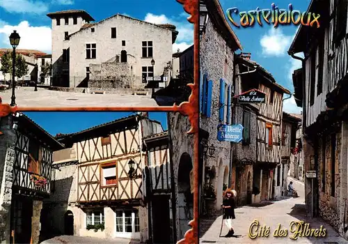 AK / Ansichtskarte  Casteljaloux_47_Lot-et-Garonne Vues partielles de la vieille ville Cité des Alberts Auberge Maison du Roy