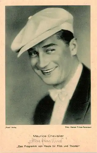 AK / Ansichtskarte  Foto_Ross_Nr. Maurice Chevalier