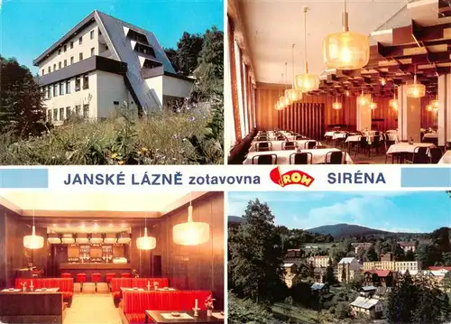 AK / Ansichtskarte 73947849 Janske_Lazne_Johannisbad_CZ Berghotel Restaurant Stadtpanorama