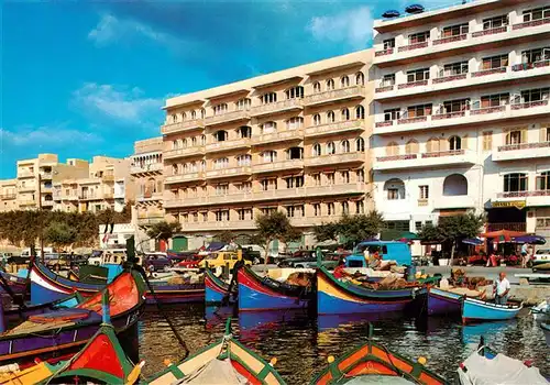 AK / Ansichtskarte 73947852 Gozo_Malta Fishing harbour and Resort Marsalforn