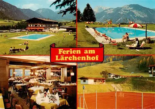 AK / Ansichtskarte  Erpfendorf_Tirol_AT Ferien am Laerchenhof Gasthof Restaurant Swimming Pool Tennisplatz