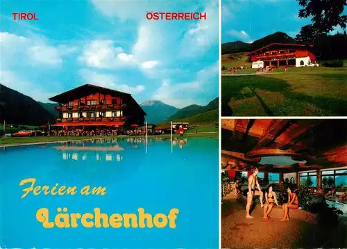 AK / Ansichtskarte 73947880 Erpfendorf_Tirol_AT Ferien am Laerchenhof Gasthof Restaurant Swimming Pool