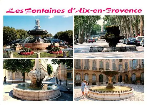 AK / Ansichtskarte  Aix-en-Provence_13 Cité du Roi René Grande fontaine Place de la Rotonde Cours Mirabeau Place du 4 Septembre