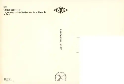 AK / Ansichtskarte  Lisieux_14_Calvados Basilique Sainte Thérèse vue de la Place de la Gare