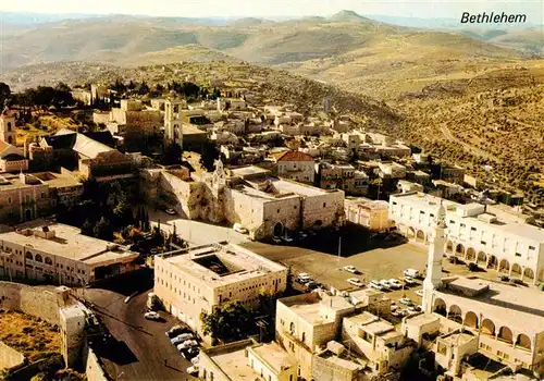 AK / Ansichtskarte  Bethlehem__Yerushalayim_Israel Vue à vol d'oiseau Cour de l'Eglise de la Nativité