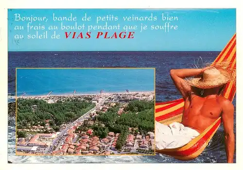 AK / Ansichtskarte  Vias-sur-Mer_34_Herault Au soleil de la Méditerranée Panorama vue aérienne