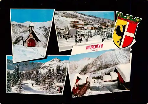 AK / Ansichtskarte  Courchevel_73_Savoie Winterimpressionen Wintersportplatz Alpen Kapelle