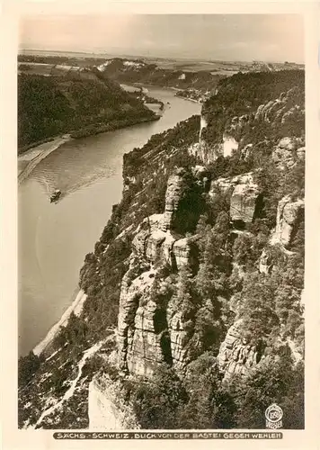 AK / Ansichtskarte  Saechsische_Schweiz Dresden Bastei Wehlen