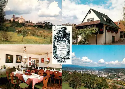 AK / Ansichtskarte  Loerrach Burg Roetteln Burgschenke Roetteln Gaststube Panorama