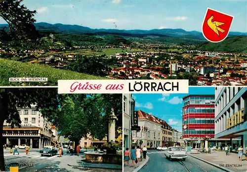 AK / Ansichtskarte  Loerrach Blick ins Wiesental Alter Marktplatz Im Zentrum