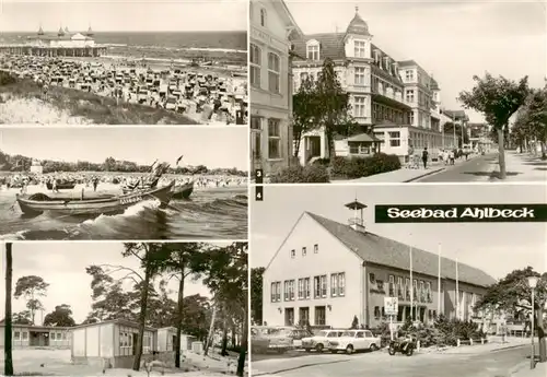 AK / Ansichtskarte  Ahlbeck_Heringsdorf_Insel_Usedom_Ostseebad Seebruecke FDGB Bungalowsorf FDGB Erholungsheim Bernhard Goering Haus der Erholung