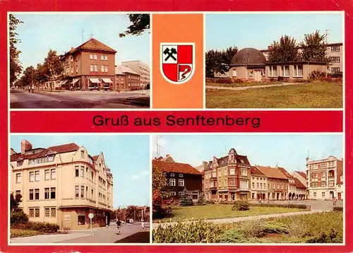 AK / Ansichtskarte 73948034 Senftenberg__Niederlausitz_Brandenburg HOG Gaststaette Stadtcafe Planetariu Kaufhaus Magnet Platz der Freundschaft