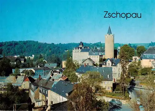 AK / Ansichtskarte 73948049 Zschopau Blick auf Altstadt und Schloss Wildeck