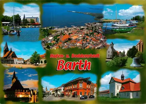 AK / Ansichtskarte 73948056 Barth_Osteebad Hafen und Boddenstat Teilansichten 