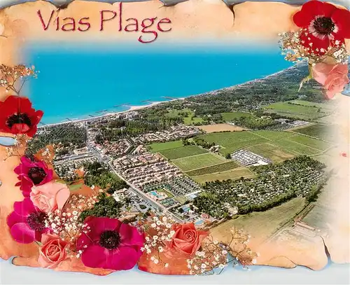 AK / Ansichtskarte  Vias-sur-Mer_34_Herault Vue aérienne