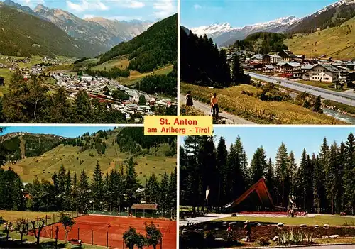 AK / Ansichtskarte 73948133 St_Anton_Arlberg_AT Panorama Alpen Tennisplatz Konzertpavillon
