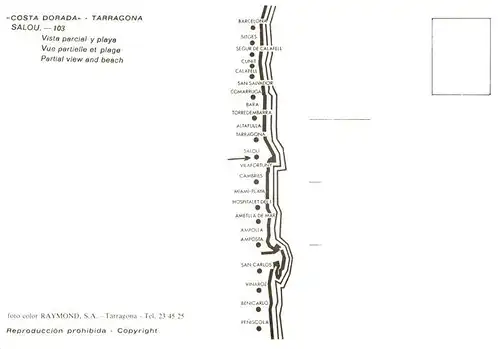 AK / Ansichtskarte  Salou_Tarragona_Costa_Dorada_ES Vista parcial y playa
