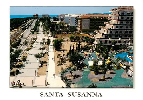 AK / Ansichtskarte 73948163 Santa_Susanna_ES Strandpromenade Hotels