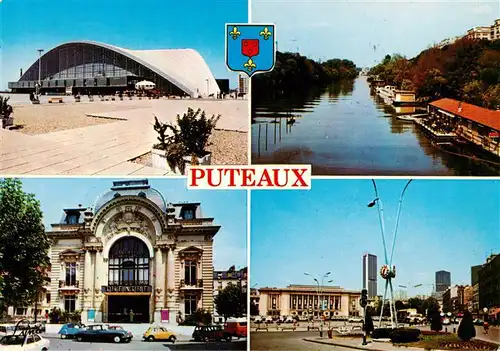 AK / Ansichtskarte  Puteaux_92_Hauts-de-Seine Bords de Seine Palais du C.N.I.T. Théâtre des Hauts de Seine Place du Marché Hôtel de Ville