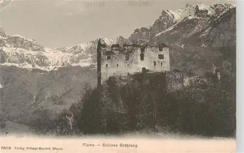AK / Ansichtskarte  Flums__SG Schloss Graeplang 7016 Truempi-Knobel Glarus