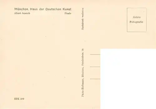 AK / Ansichtskarte  Haus_der_Deutschen_Kunst_Verlag_HDK_Nr. 389 Finale Albert Janesch