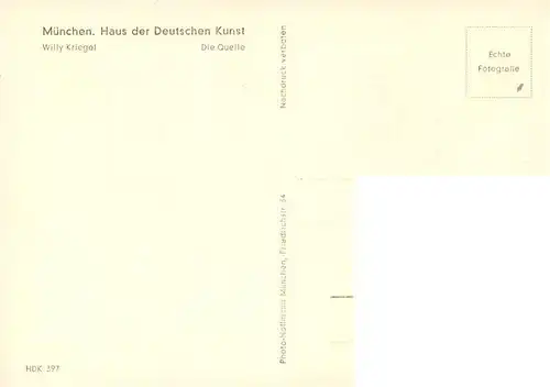 AK / Ansichtskarte  Haus_der_Deutschen_Kunst_Verlag_HDK_Nr. 397 Die Quelle Willy Kriegel