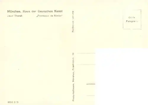 AK / Ansichtskarte  Haus_der_Deutschen_Kunst_Verlag_HDK_Nr. 553 Francesca da Rimini Josef Thorak