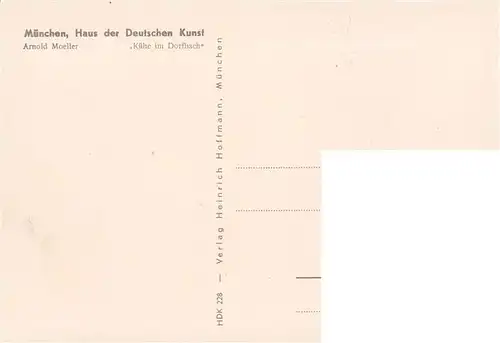 AK / Ansichtskarte  Haus_der_Deutschen_Kunst_Verlag_HDK_Nr. 228 Kuehe im Dorfbach Arnold Moeller